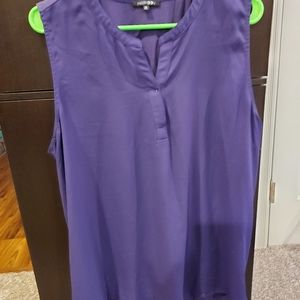 Purple sleeveless papermoon top size Xl